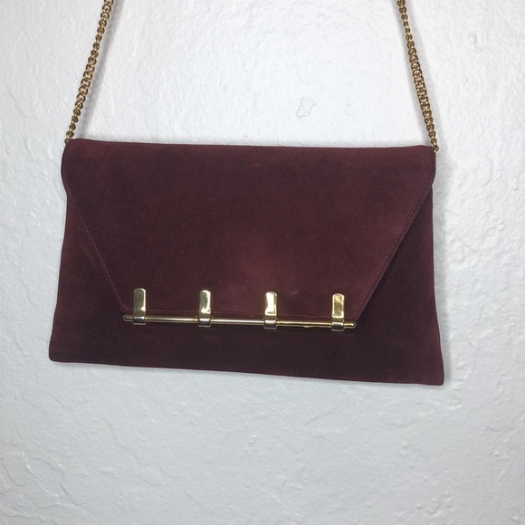 Vintage Susan Gail Oxblood Suede Bag - Picture 1 of 6